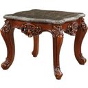 The appearance of Eustoma Marble and Walnut End Table designed by ACME in the transitional interior design. This brown piece of furniture was selected by 1StopBedrooms from Eustoma Collection to add a touch of cosiness and style into your home. Sku: 83067. Material: Wood.