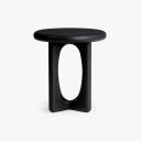 Eva Oak Side Table In Black