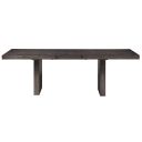 Evan 78-96 Inch Dining Table with 18 Inch Leaf In Brown