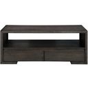 The appearance of Evan Cocktail Table In Brown designed by Steve Silver in the modern / contemporary interior design. This brown piece of furniture was selected by 1StopBedrooms from Evan Collection to add a touch of cosiness and style into your home. Sku: EVA100C. Material: Particle Board.