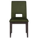 Evan Green Velvet Side Chair Set of 2 In Green