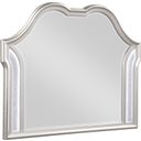 The appearance of Evangeline Camel Top Dresser Mirror Silver Oak designed by Coaster in the glam interior design. This silver oak piece of furniture was selected by 1StopBedrooms from Evangeline Collection to add a touch of cosiness and style into your home. Sku: 223394. Material: Wood.