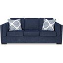 The appearance of Evansley Sofa In Navy designed by Signature Design by Ashley in the modern / contemporary interior design. This navy piece of furniture was selected by 1StopBedrooms from Evansley Collection to add a touch of cosiness and style into your home. Sku: 5450238. Material: Fabric.