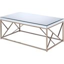 The appearance of Evelyn Cocktail Table designed by Steve Silver in the modern / contemporary interior design. This copper piece of furniture  was selected by 1StopBedrooms from Evelyn Collection to add a touch of cosiness and style into your home. Sku: EV200C. Material: Metal.