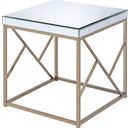 The appearance of Evelyn End Table designed by Steve Silver in the modern / contemporary interior design. This copper piece of furniture  was selected by 1StopBedrooms from Evelyn Collection to add a touch of cosiness and style into your home. Sku: EV200E. Material: Metal.