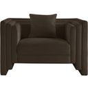 The appearance of Everett Chenille Fabric Chair In Brown designed by Meridian in the modern / contemporary interior design. This brown piece of furniture  was selected by 1StopBedrooms from Everett Collection to add a touch of cosiness and style into your home. Sku: 44068Brown-C. Material: Chenille.