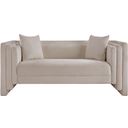 The appearance of Everett Chenille Fabric Loveseat In Beige designed by Meridian in the modern / contemporary interior design. This beige chenille piece of furniture  was selected by 1StopBedrooms from Everett Collection to add a touch of cosiness and style into your home. Sku: 44068Beige-L. Material: Chenille.