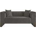 The appearance of Everett Chenille Fabric Loveseat In Grey designed by Meridian in the modern / contemporary interior design. This grey chenille piece of furniture was selected by 1StopBedrooms from Everett Collection to add a touch of cosiness and style into your home. Sku: 44068Grey-L. Material: Chenille.