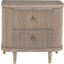 Everett Demilune Nightstand In Biscotti
