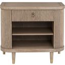 Everett Demilune Nightstand In Biscotti