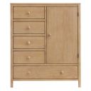 Everlee Wardrobe Chest In Honey Wood