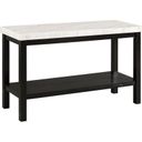 Evie White Marble Rectangular Sofa Table