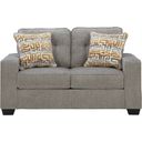 The appearance of Fanciful Loveseat In Iron designed by Signature Design by Ashley in the modern / contemporary interior design. This iron piece of furniture was selected by 1StopBedrooms from Fanciful Collection to add a touch of cosiness and style into your home. Sku: NC2920435. Material: Polyester.