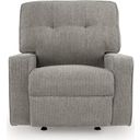 The appearance of Fanciful Recliner In Iron designed by Signature Design by Ashley in the modern / contemporary interior design. This iron piece of furniture was selected by 1StopBedrooms from Fanciful Collection to add a touch of cosiness and style into your home. Sku: NC2920425. Material: Polyester.