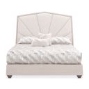 Fantosini King Tufted Panel Bed In Silver Mist and Cappuccino