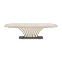 The appearance of Fantosini Pedestal Dining Table In Silver Mist designed by Michael Amini in the modern / contemporary interior design. This silver mist piece of furniture was selected by 1StopBedrooms from Fantosini Collection to add a touch of cosiness and style into your home. Sku: 9091002T-823;9091002B-834. Table Top Shape: Rectangular. Size: 46" x 92". Material: Solid Wood.