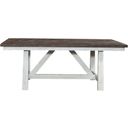 The appearance of Farmhouse Fixed Top Trestle Table designed by Liberty in the transitional interior design. This white piece of furniture  was selected by 1StopBedrooms from Farmhouse Collection to add a touch of cosiness and style into your home. Sku: 139WH-T4078. Table Top Shape: Rectangular. Material: Rubberwood. Size: 78" x 40".