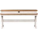 The appearance of Farmhouse Reimagined Console Bar Table designed by Liberty in the traditional interior design. This antique white and chestnut piece of furniture was selected by 1StopBedrooms from Farmhouse Reimagined Collection to add a touch of cosiness and style into your home. Sku: 652-OT7636. Table Top Shape: Rectangular. Material: Pine.