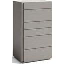 The appearance of Faro Grey Chest designed by J&M in the modern / contemporary interior design. This gray piece of furniture was selected by 1StopBedrooms from Faro Grey Collection to add a touch of cosiness and style into your home. Sku: 17868-C. Material: Wood Veneer.