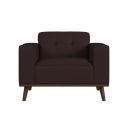 Fate Chair with Wood Front In Cherry and Brown