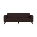 Fate Sofa with Wood Front In Cherry and Brown