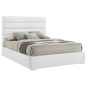 Felicity 53 Inch Upholstered Queen Platform Bed In White