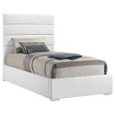 Felicity 53 Inch Upholstered Twin Platform Bed In White