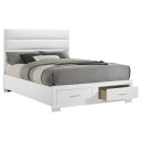 Felicity Queen Storage Bed In White High Gloss