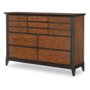 The appearance of Fenmore Dresser In Mocha and Distressed Cherry designed by Legacy Classic in the traditional interior design. This mocha and distressed cherry piece of furniture  was selected by 1StopBedrooms from Fenmore Collection to add a touch of cosiness and style into your home. Sku: 4130-1200. Material: Poplar Solid.