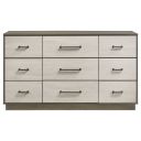 The appearance of Fenwick 9-Drawer Dresser In Grey Oak and Almond designed by Coaster in the modern / contemporary interior design. This grey oak/almond piece of furniture was selected by 1StopBedrooms from Fenwick Collection to add a touch of cosiness and style into your home. Sku: 224983. Material: MDF.