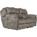 The appearance of Ferrington Power Lay Flat Reclining Loveseat w/ Console (Steel) designed by Catnapper in the modern / contemporary interior design. This steel piece of furniture  was selected by 1StopBedrooms from Ferrington Collection to add a touch of cosiness and style into your home. Sku: 61899130028. Material: Fabric.