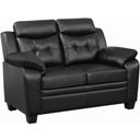 The appearance of Finley Tufted Upholstered Loveseat Black designed by Coaster in the modern / contemporary interior design. This black piece of furniture was selected by 1StopBedrooms from Finley Collection to add a touch of cosiness and style into your home. Sku: 506552. Material: Upholstered. Key Features: Tufted.