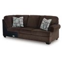The appearance of Firescrest Right-Arm Facing Sofa In Chocolate designed by Signature Design by Ashley in the modern / contemporary interior design. This chocolate piece of furniture was selected by 1StopBedrooms from Firescrest Collection to add a touch of cosiness and style into your home. Sku: NC3560367. Material: Fabric.