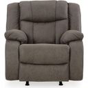The appearance of First Base Rocker Recliner In Gunmetal designed by Signature Design by Ashley in the modern / contemporary interior design. This gunmetal piece of furniture was selected by 1StopBedrooms from First Base Collection to add a touch of cosiness and style into your home. Sku: 6880425. Material: Faux Leather.