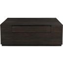 Flagstaff 48 Inch Square Cocktail Table with 2-Drawers In Barista Brown