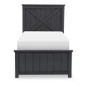 Flatiron Complete Twin Panel Bed In Midnight