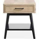 The appearance of Fletcher Rectangular End Table In Driftwood designed by Magnussen in the modern / contemporary interior design. This driftwood piece of furniture was selected by 1StopBedrooms from Fletcher Collection to add a touch of cosiness and style into your home. Sku: T5864-03. Material: Laminate.