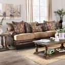 The appearance of Fletcher Sofa In Brown designed by Furniture of America in the transitional interior design. This brown piece of furniture  was selected by 1StopBedrooms from Fletcher Collection to add a touch of cosiness and style into your home. Sku: SM5148-SF. Material: Chenille.
