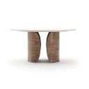 The appearance of Fleur Dining Table In Brown designed by Caracole in the modern / contemporary interior design. This brown piece of furniture was selected by 1StopBedrooms from Fleur Collection to add a touch of cosiness and style into your home. Sku: CLA-425V-2014B;CLA-425V-2014T. Table Top Shape: Round. Material: Stone. Size: 60" x 60".
