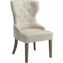 The appearance of Baney Tufted Upholstered Dining Chair Beige designed by Coaster in the traditional interior design. This beige and grey piece of furniture was selected by 1StopBedrooms from Baney Collection to add a touch of cosiness and style into your home. Sku: 104507. Material: Upholstered.