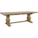 The appearance of Florence Trestle Dining Table Rustic Smoke designed by Coaster in the country / farmhouse interior design. This honey piece of furniture was selected by 1StopBedrooms from Florence Collection to add a touch of cosiness and style into your home. Sku: 180201B1;180201B2. Material: Wood. Table Top Shape: Rectangular. Size: 42" x 126".