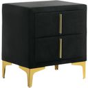 The appearance of Florizel Night Stand In Black designed by Furniture of America in the glam interior design. This black piece of furniture  was selected by 1StopBedrooms from Florizel Collection to add a touch of cosiness and style into your home. Sku: CM7411BK-N. Material: Steel.