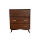 The appearance of Flynn 4 Drawer Multifunction Chest with Pull Out Tray In Walnut designed by Alpine in the transitional interior design. This walnut piece of furniture was selected by 1StopBedrooms from Flynn Collection to add a touch of cosiness and style into your home. Sku: 966WAL-05. Material: Mahogany.
