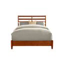 The appearance of Flynn Retro Queen Bed with Slat Back Headboard In Chestnut designed by Alpine in the transitional interior design. This chestnut piece of furniture  was selected by 1StopBedrooms from Flynn Collection to add a touch of cosiness and style into your home. Sku: 1066-21Q. Bed Size: Queen. Material: Mahogany.