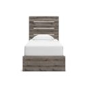 The appearance of Fondenlane Twin Panel Storage Bed In Brown Gray designed by Signature Design by Ashley in the transitional interior design. This brown gray piece of furniture  was selected by 1StopBedrooms from Fondenlane Collection to add a touch of cosiness and style into your home. Sku: B100-11;NCB2405-150;NCB2405-53. Bed Type: Storage Bed. Material: Wood. Bed Size: Twin.