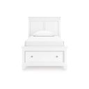 Fortman Twin Panel Storage Bed In White