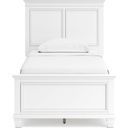 Fortman White Twin Panel Bed