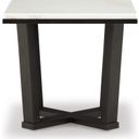The appearance of Fostead White And Espresso Square End Table designed by Signature Design by Ashley in the modern / contemporary interior design. This white/espresso piece of furniture was selected by 1StopBedrooms from Fostead Collection to add a touch of cosiness and style into your home. Sku: T770-2. Material: Marble.