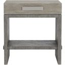 The appearance of Foundations Nightstand in Dark Shale Finish designed by Bernhardt in the modern / contemporary interior design. This dark shale/light shale piece of furniture  was selected by 1StopBedrooms from Foundations Collection to add a touch of cosiness and style into your home. Sku: 306216. Material: Wood.