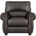 The appearance of Foxborough Chair In Brown designed by Homelegance in the traditional interior design. This brown piece of furniture was selected by 1StopBedrooms from Foxborough Collection to add a touch of cosiness and style into your home. Sku: 9269DB-1. Material: Leather.